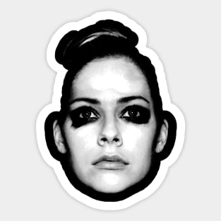 black and white avril lavigne Sticker